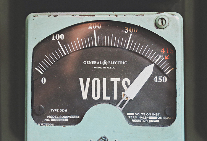 Image of volt meter. A backup generator can come in handy durning a power outage